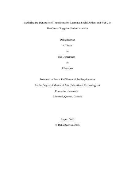 Page couverture du document de Radwan, Dalia